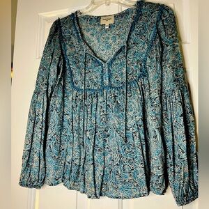 Haute Hippy Boho Blue Top XXS